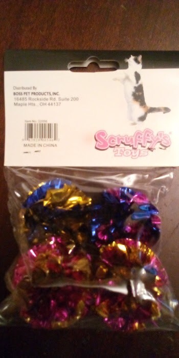 1.5 inch Crinkle Ball cat toy 4 pack by Scruffy's