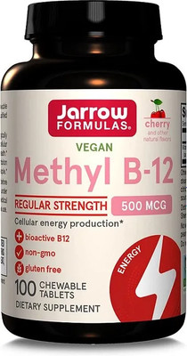 Jarrow Formulas VITAMIN B12 Methyl B-12 500 mcg 100 Lozenges Methylcobalamin