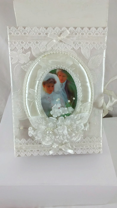 Wedding Album White Satin And Decorative 112 Photos