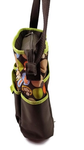 Baby Boom Monkey Diaper Bag With Changing Pad Polyester Pre Owned