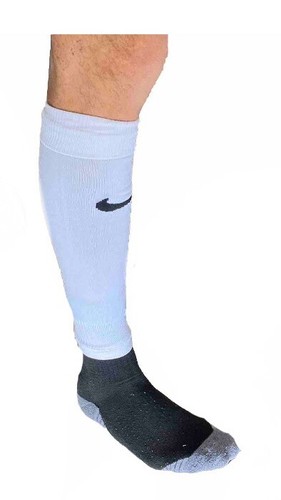 Soccer Sock Leg Sleeves Football Shin Guard Support Holder Breathable White Nike