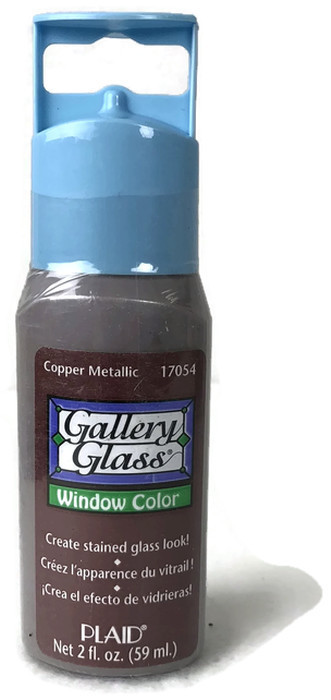 NEW Plaid Gallery Glass Window Color Paint 5 X 2 oz  and 2 Black Liquid Leading