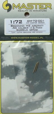 Master 1/72 Browning M2 Aircraft .50 Calibre Barrels 72001