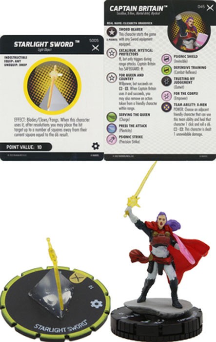 Marvel Heroclix X-Men X of Swords Super Rare : Captain Britain w Starlight 045