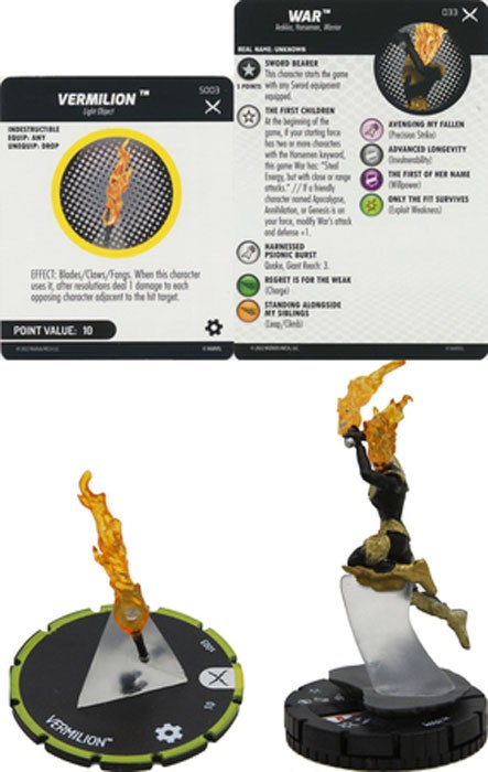 Marvel Heroclix X-Men X of Swords Rare : War with Vermilion - 033 & s003