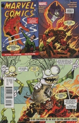DEADPOOL #8 SCOTT KOBLISH SECRET VARIANT COVER BY MARVEL COMICS 2016 - 2018