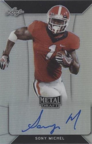 2018 Leaf Metal Draft Sony Michel #BA-SM1
