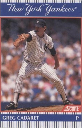 1990 Score NatWest Banks New York Yankees - Greg Cadaret #19