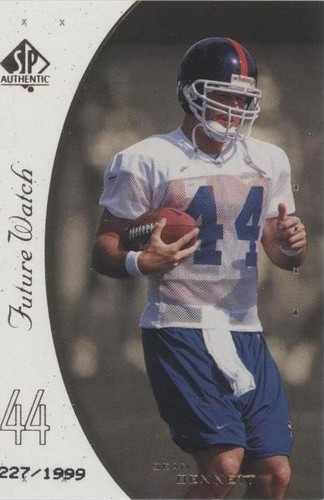 1999 SP Authentic Sean Bennett #125