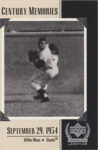 1999 Upper Deck Century Legends - Willie Mays #122