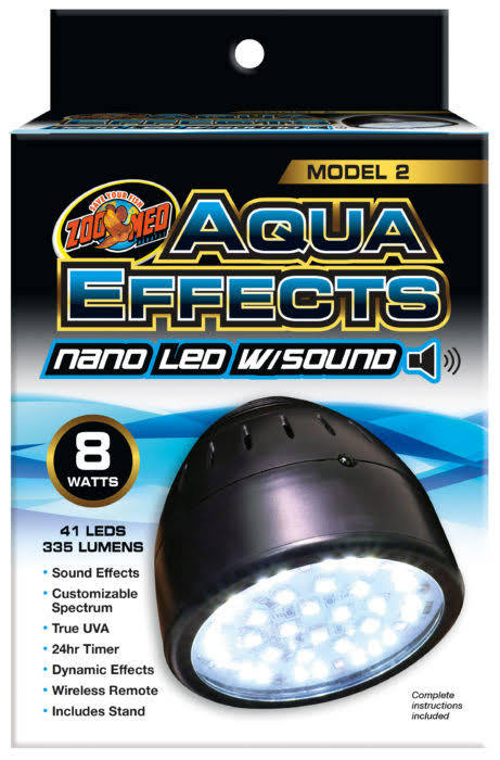 Zoo Med Aqua Effects Model 2 Nano LED Light with Sound 8watts