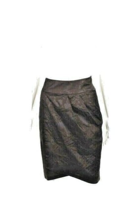 ETCETERA Women's Skirt Draped Pencil Size 2 Brown Retail $175 NEW WITH TAGS 