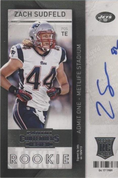 2013 Panini Contenders Zach Sudfeld #200