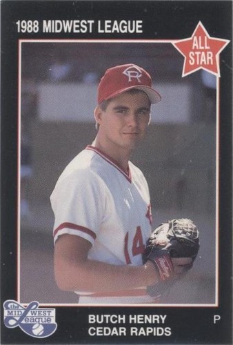 1988 Midwest League All-Star - Butch Henry #12