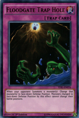 Yugioh! Floodgate Trap Hole - TDIL-EN076 - Ultra Rare - 1st Edition Near Mint, E
