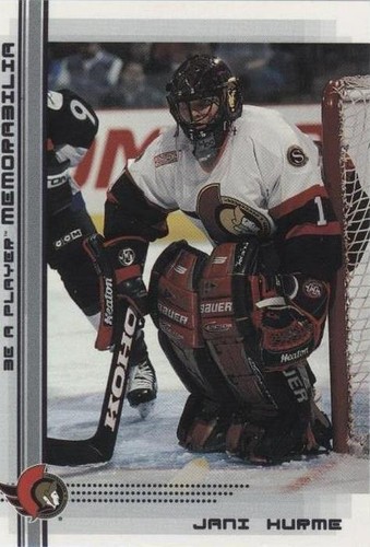2000-01 In the Game Be A Player Memorabilia - Jani Hurme #179