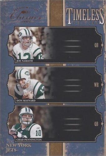 2005 Donruss Classics Chad Pennington Don Maynard Joe Namath #TT-7