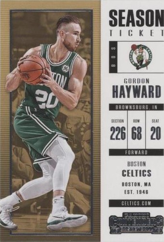 2017-18 Panini Contenders - Gordon Hayward #6