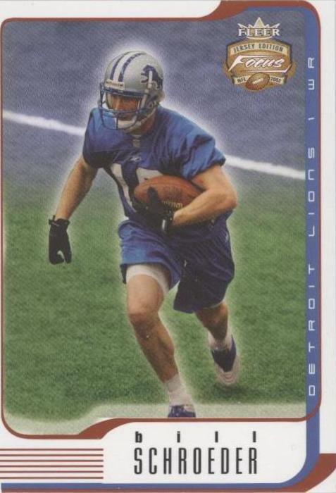 2002 Fleer Focus Jersey Edition Bill Schroeder #90