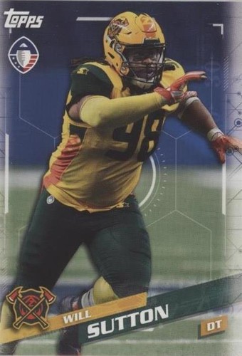 2019 Topps Alliance of American Football Will Sutton #30