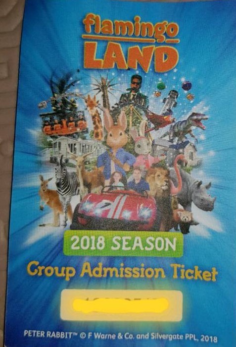 Open dated Flamingo Land tickets till 31/12/18 | in Middlesbrough