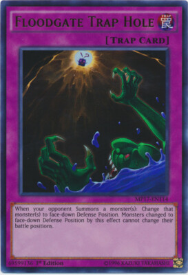 Yugioh! Floodgate Trap Hole - MP17-EN114 - Ultra Rare - 1st Edition Near Mint, E