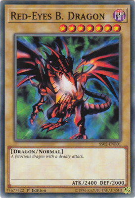 Yugioh Red-Eyes B. Dragon - 1st Edition - NM+ Red-Eyes Black