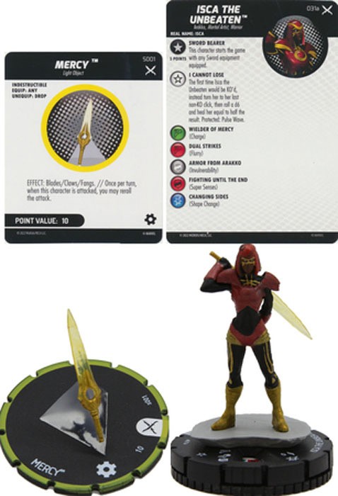 Marvel Heroclix X-Men X of Swords Rare : Isca the Unbeaten w/ Mercy 031a s001