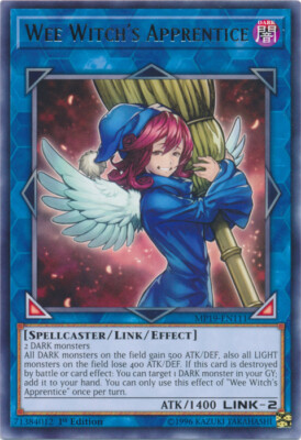 Yugioh! LP Wee Witch's Apprentice - MP19-EN111 - Rare - 1st Edition Lightly Play