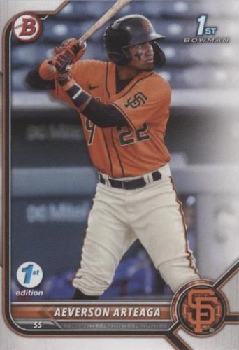 2022 Bowman 1st Edition - Aeverson Arteaga #BPPF-82