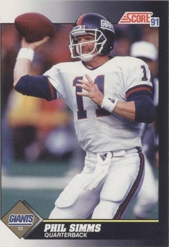 1991 Score Phil Simms #555