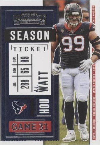 2020 Panini Contenders J.J. Watt #61