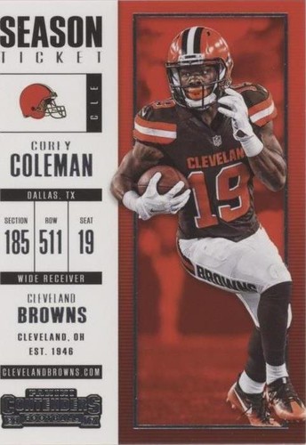2017 Panini Contenders Corey Coleman #43