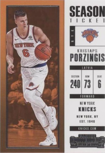 2017-18 Panini Contenders - Kristaps Porzingis #14