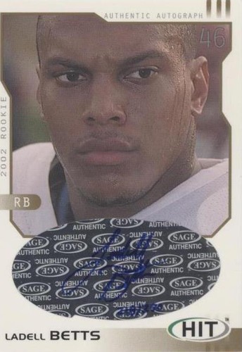 2002 SAGE Hit Ladell Betts #H45