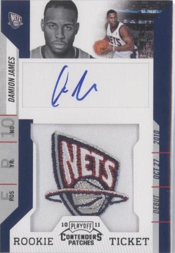 2010-11 Playoff Contenders Patches - Damion James #123