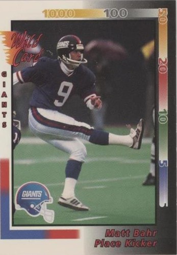 1992 Wild Card Matt Bahr #185