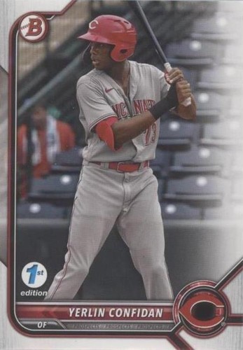 2022 Bowman Chrome 1st BCP-187 Yerlin Confidan Pink Shimmer