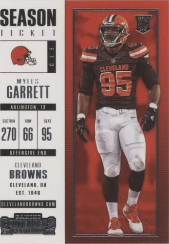 Carte Panini Playoff Captains 2022 #C-2 Myles Garrett Patch Insert Browns