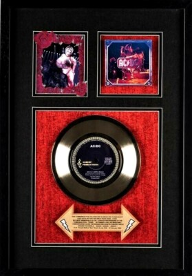 AC/DC  ''Whole Lotta Rosie''   45 Gold Record Award   15'' X 21''  Shadow Box    (RA