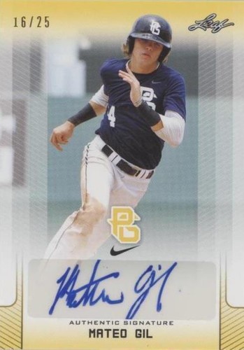 2017 Leaf Perfect Game National Showcase - Mateo Gil #BA-MG2