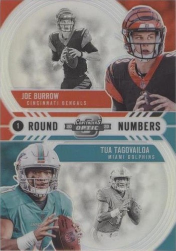2020 Panini Contenders Optic Joe Burrow Tua Tagovailoa #RN1