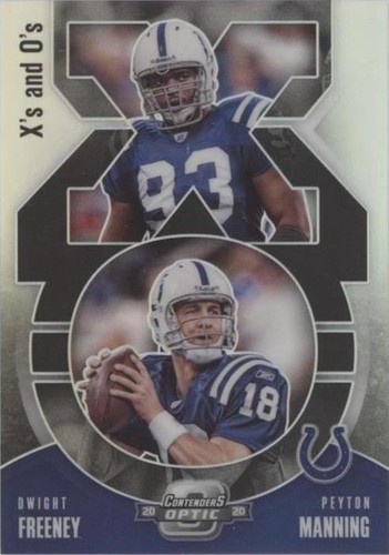 2020 Panini Contenders Optic Dwight Freeney Peyton Manning #XO12