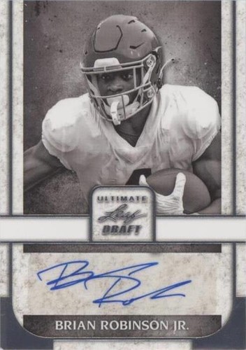 2022 Leaf Ultimate Draft Brian Robinson Jr. #PA-BRJ