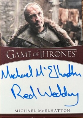 Michael McElhatton Inscription Autograph, Game of Thrones Iron