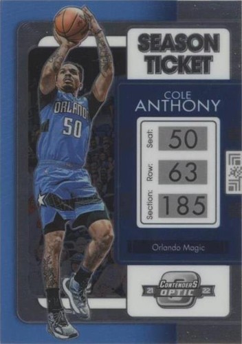 2021-22 Panini Contenders Optic - Cole Anthony #65