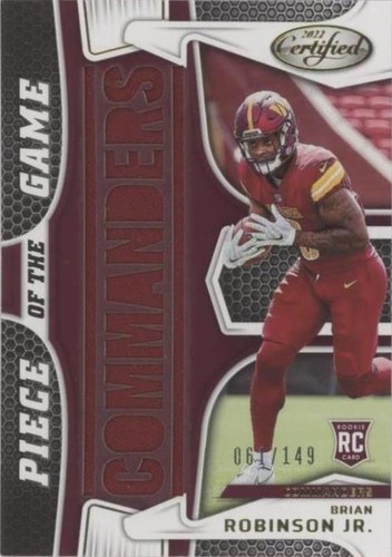 2022 Panini Certified Brian Robinson Jr. #PG-BR