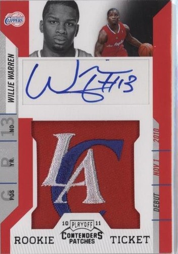 2010-11 Playoff Contenders Patches - Willie Warren #187