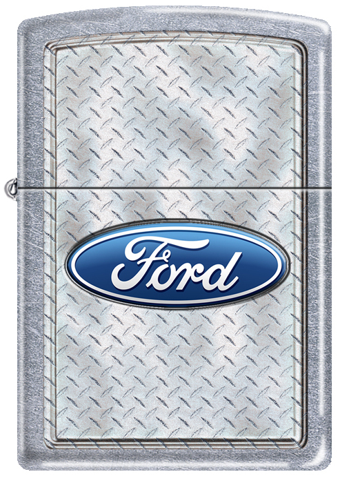 Zippo Ford Oval Logo Street Chrome Windproof Lighter RARE