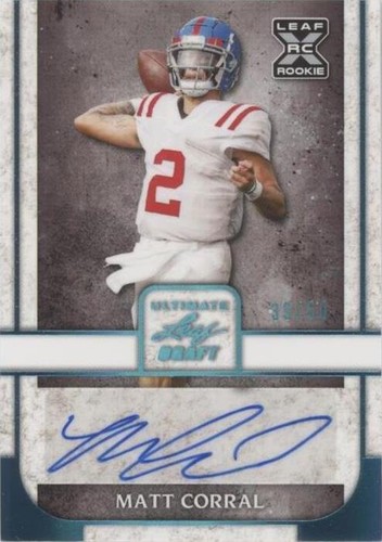 2022 Leaf Ultimate Draft Matt Corral #BA-MC2